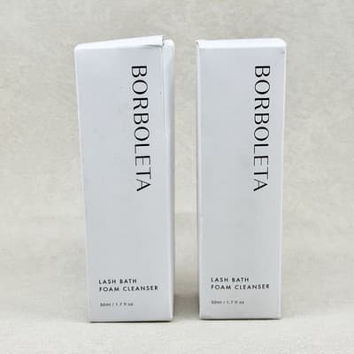 2 PACK Borboleta Lash Bath Foam Cleanser 1.7oz Eyelash Extension Wash NEW SEALED