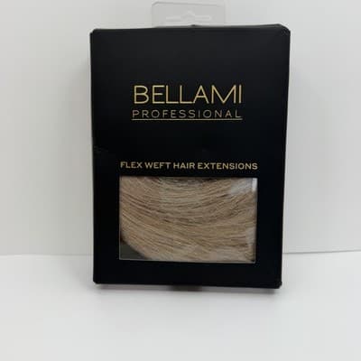Bellami Flex Weft 16” PEARL BLONDE #8C/88 New Uncut 32” Spine 120g Remy Human