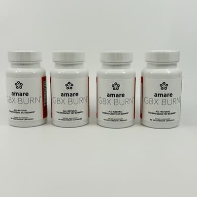 4 PACK Amare GBX Burn Pack Fat Burner Weight Management NEW Best By 10/25 NEW