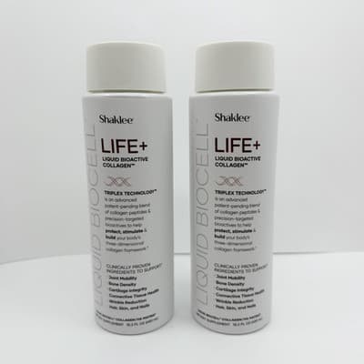 2 PACK Shaklee Liquid BioCell Life+ Bioactive Collagen TriPlex NEW 15.2 fl oz