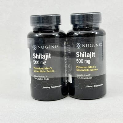 Nugenix Essentials Shilajit Supplement 60ct 500mg 50% Fulvic Acids NEW EXP 12/26