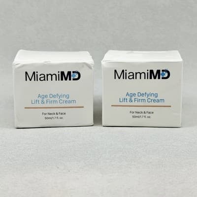 2 PACK MiamiMD Miami MD Age Defying Lift & Firm Cream For Neck And Face NEW