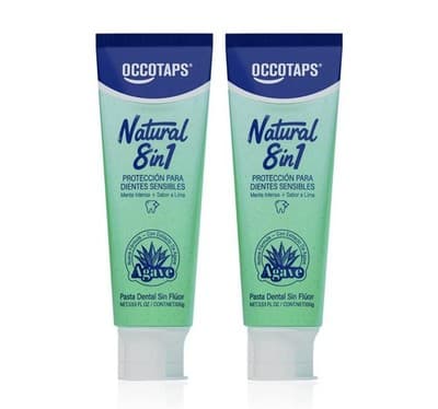 OCCOTAPS Agave Sensitive Toothpaste Fluoride-Free Whitening 2 Pack US Made