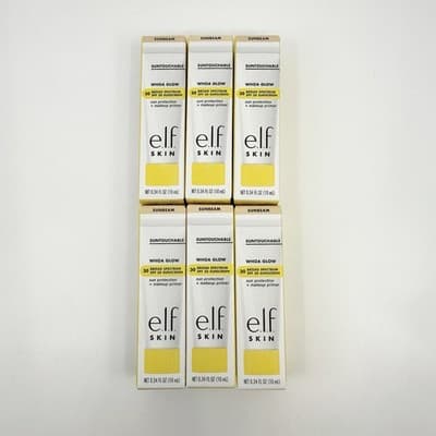 ELF SKIN Suntouchable! Whoa Glow SPF 30 Sun Protection Makeup Primer (LOT OF 6)