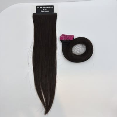 Glam Seamless 14” Tape in Hair Extensions Espresso Dark Brown #1C Pack NEW