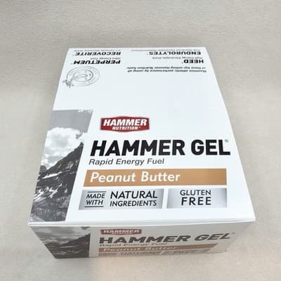 Hammer Nutrition Hammer Gel Rapid Energy Gel Peanut Butter 24 Packets NEW SEALED