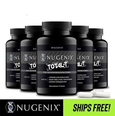 NUGENIX TOTAL T 5 PACK Testosterone Booster for Men, Energy, Endurance NEW