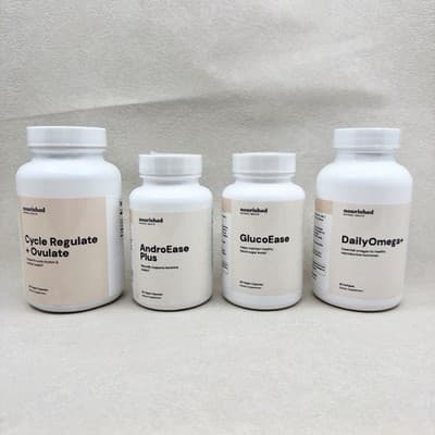 NOURISHED NATUAL HEALTH AndroEase Plus Cycle Regulate GlucoEase Daily Omega NEW