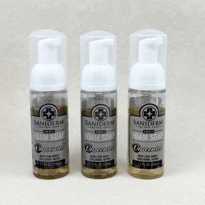 Saniderm Foaming Tattoo Soap (1.7oz Travel Size) 3 PACK Gentle Soap NEW
