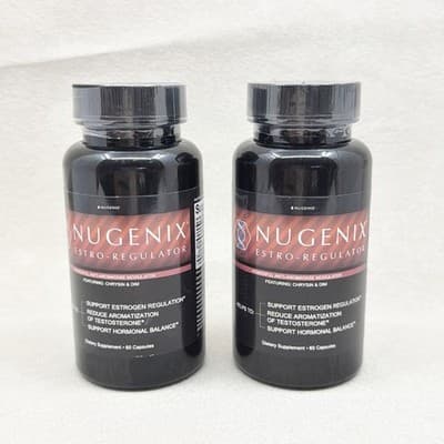 Nugenix 2 PACK Estro-Regulator Powerful Anti-Aromatase Modulator 60 Capsules NEW