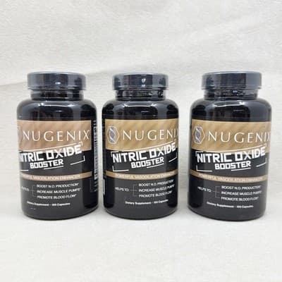 Nugenix Nitric Oxide Booster 3 PACK Vasodilation Enhancer 300 CAPS Exp: 11/26