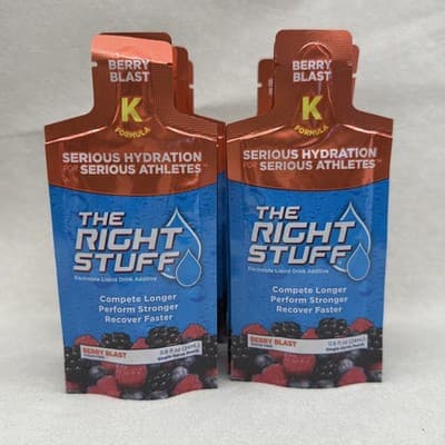 The Right Stuff Electrolyte Drink Mix Hydration Berry Blast NEW Sealed Exp 2028