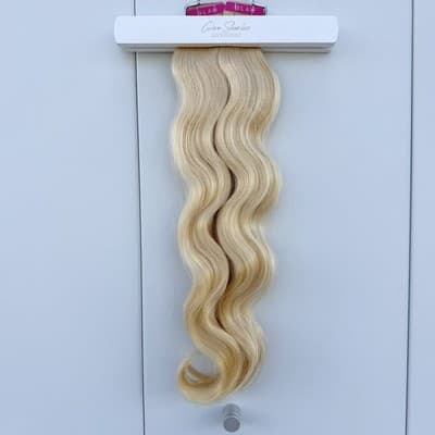 2x Glam Seamless 20” Body Wave Tape in Hair Extensions Light Golden Blonde #22