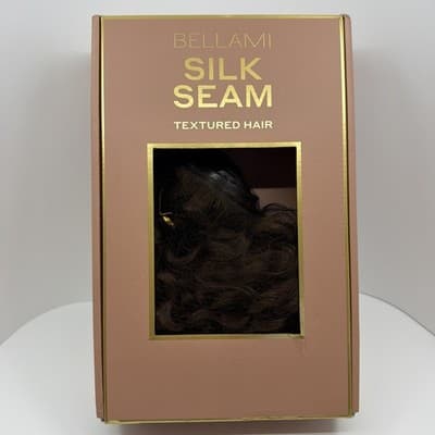 BELLAMI Silk Seam Textured Clip Ins Chocolate Brown #4 3A Curl Pattern 20” 230g