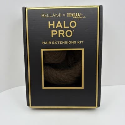 Bellami Halo Pro Hair Extension 16” Chocolate Brown #4 NEW Unused Open Box