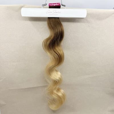 Glam Seamless 20” Body Wave Tape in Hair Extensions Golden Brown Golden Blonde