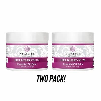 Vitality Extracts 2 PACK HELICHRYSUM Essential Oil BALM - 2 oz / 57g - SEALED!