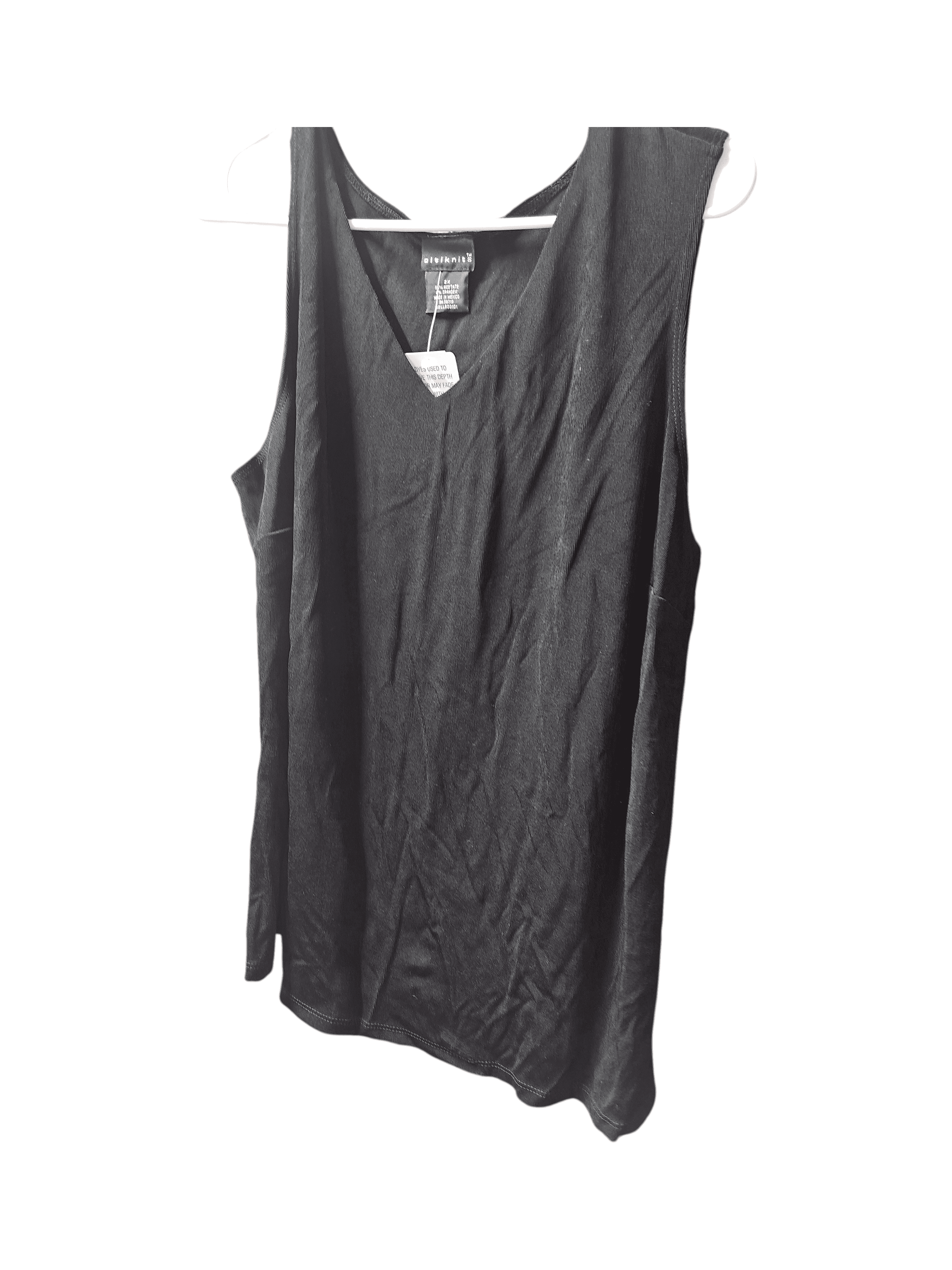 Black Sleeveless Top Plus Size 2X