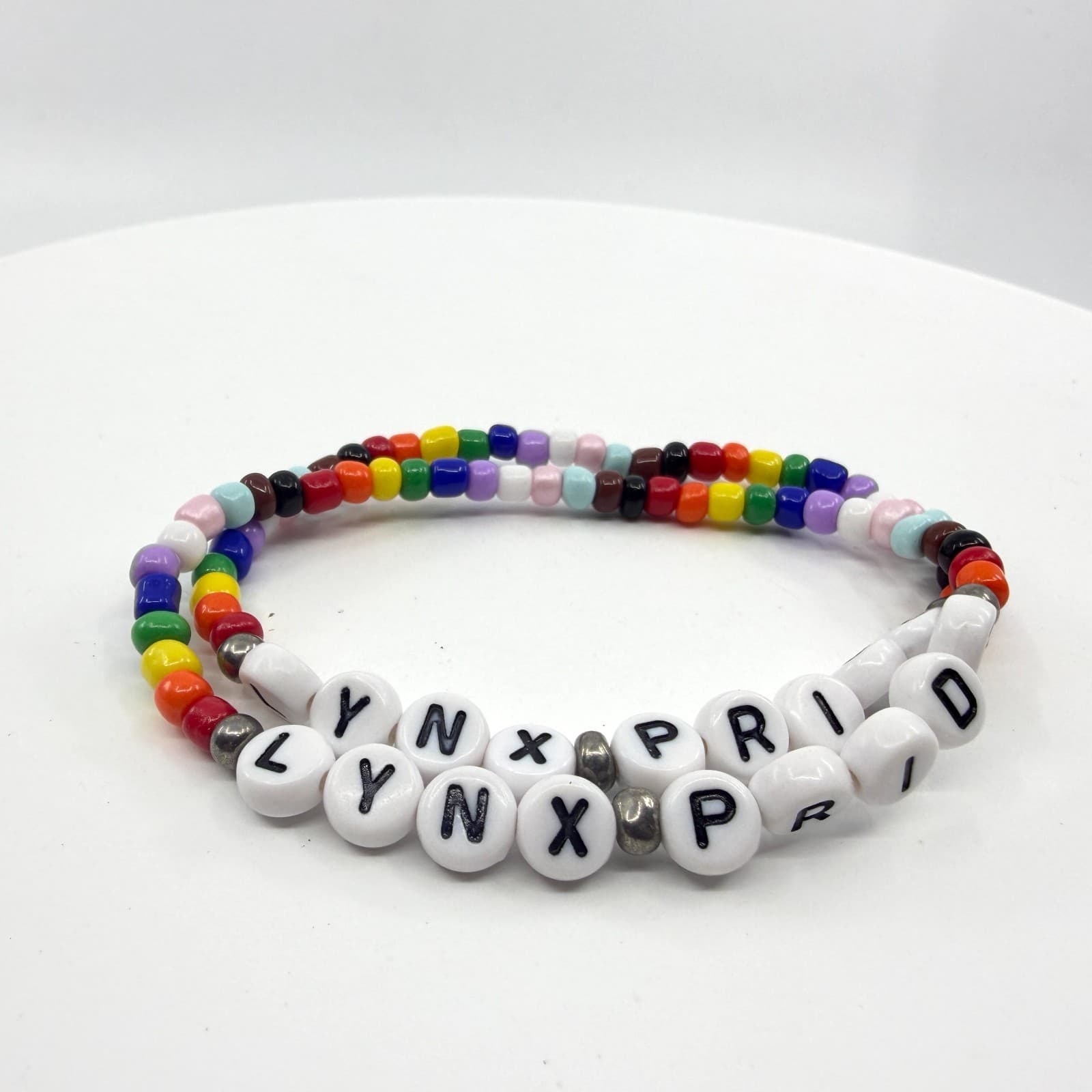 Rainbow Pride Beaded Bracelet Set Y2K Festival Statement Gift LYNX PRIDE Classic