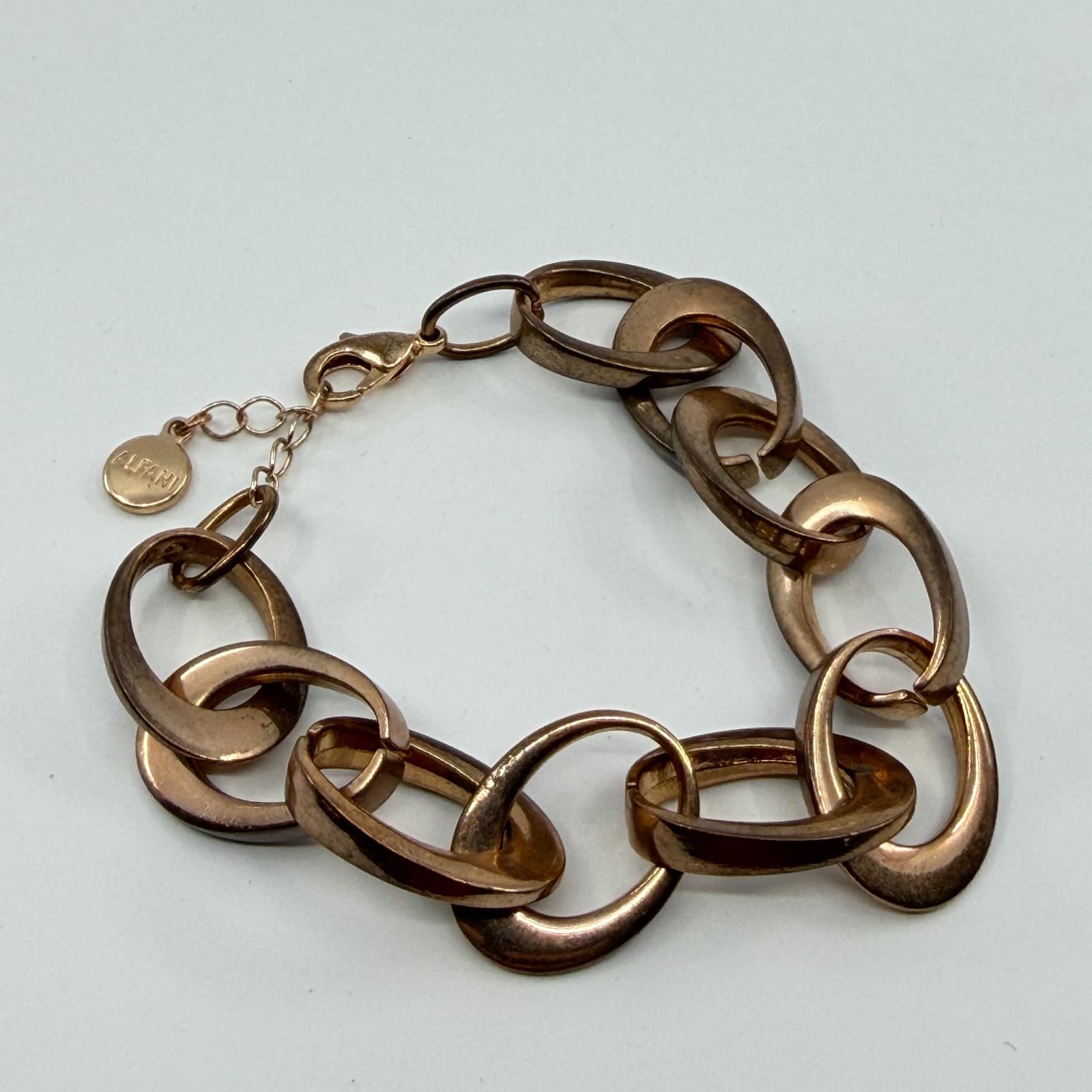 Alfani Rose Gold Tone Chunky Link Bracelet Statement Heavy Layering Gift Classic