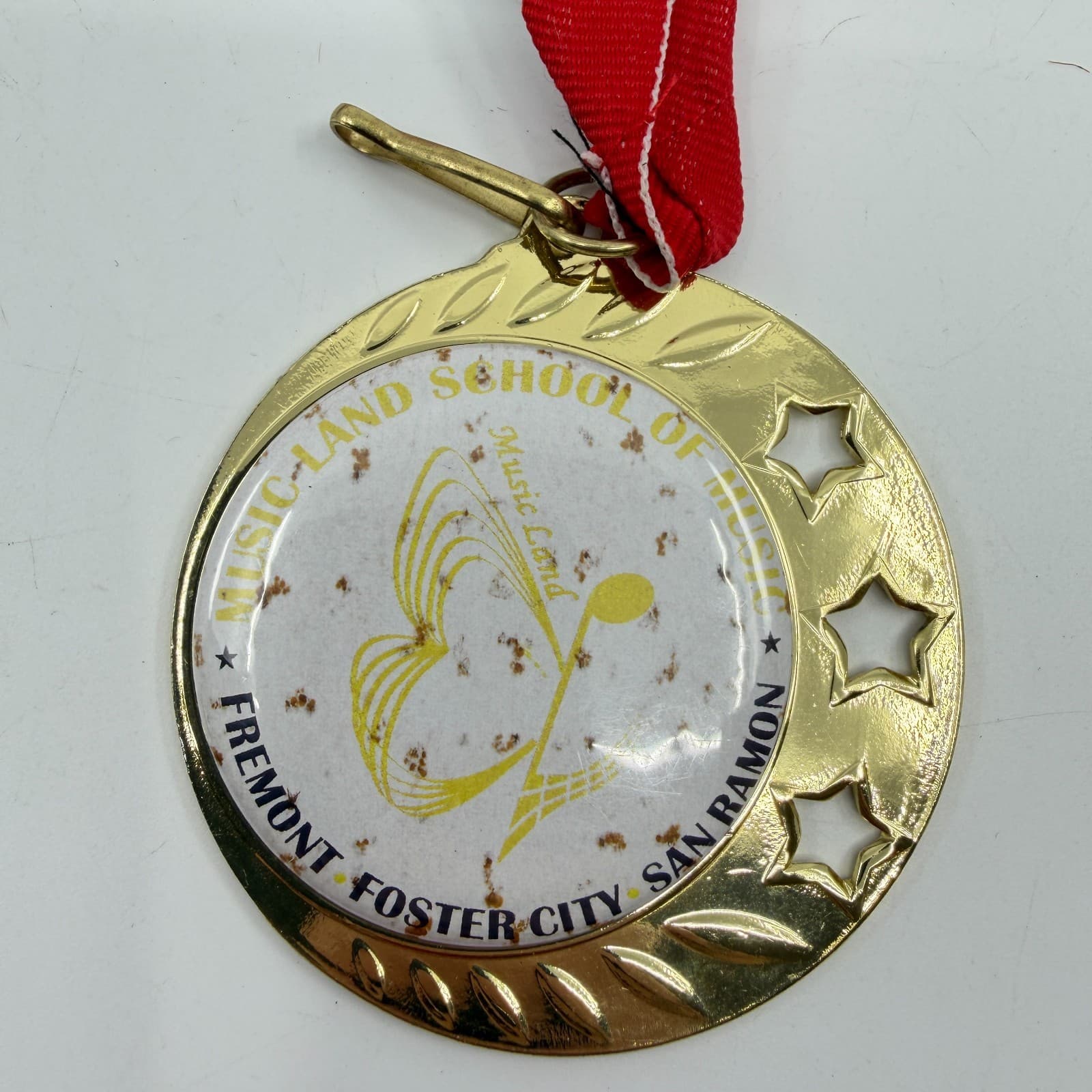 Music Land School of Music Gold Tone Award Medal "FREMONT FOSTER CITY SAN RAMON"