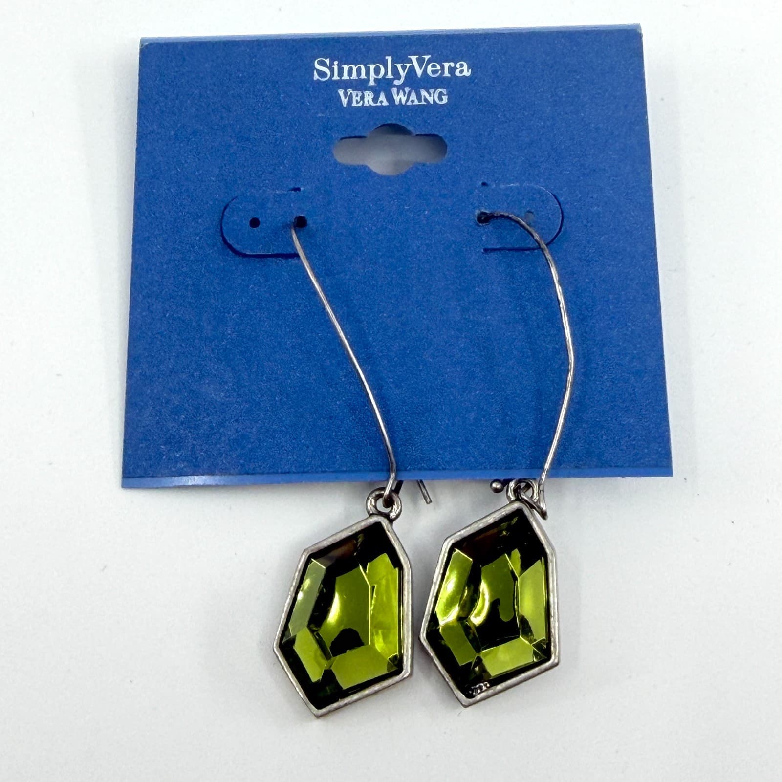 Simply Vera Vera Wang Green Crystal Drop Earrings Gothic Statement Holiday Gift