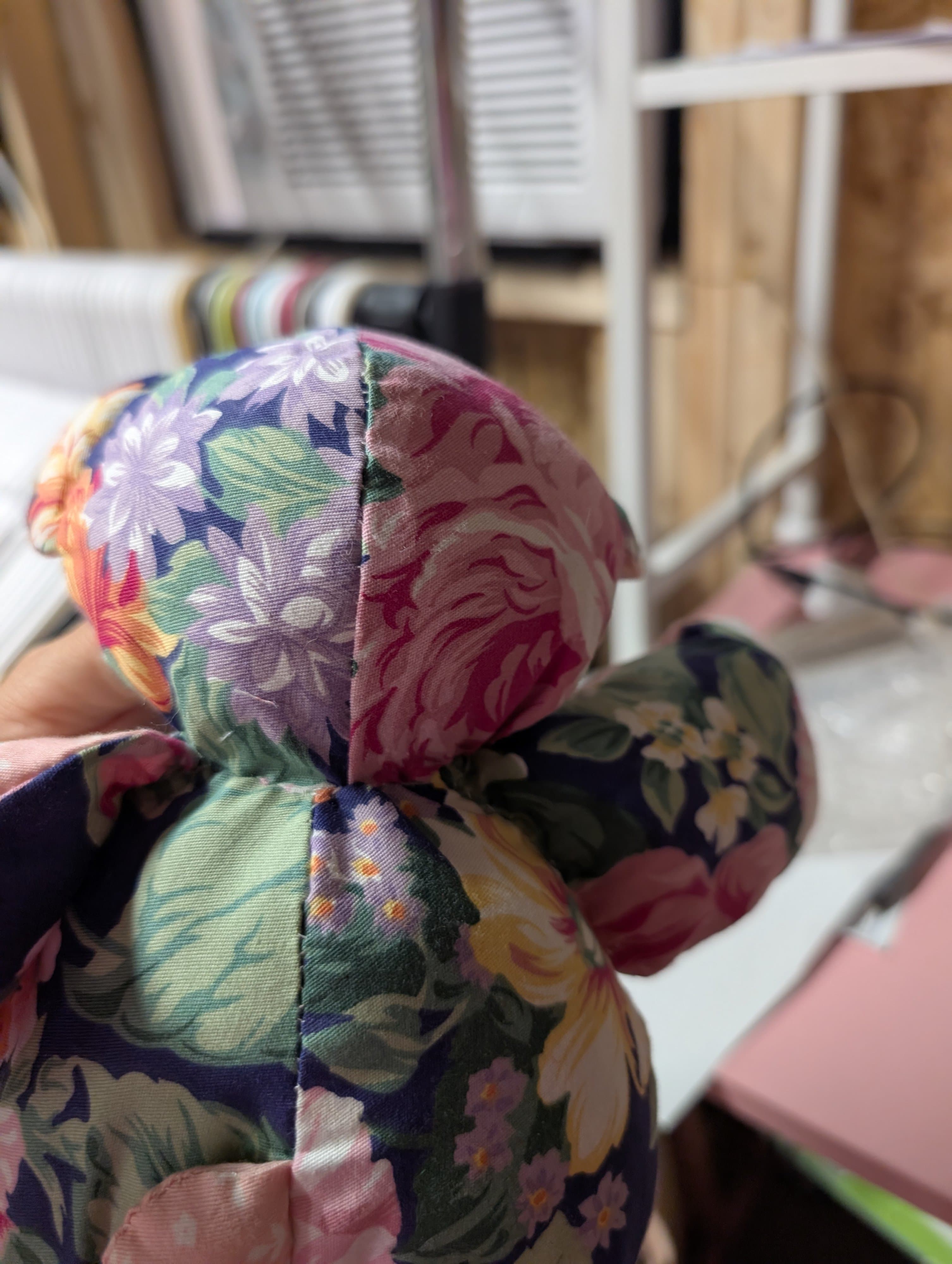 Floral Patchwork Teddy Bear Plush Toy