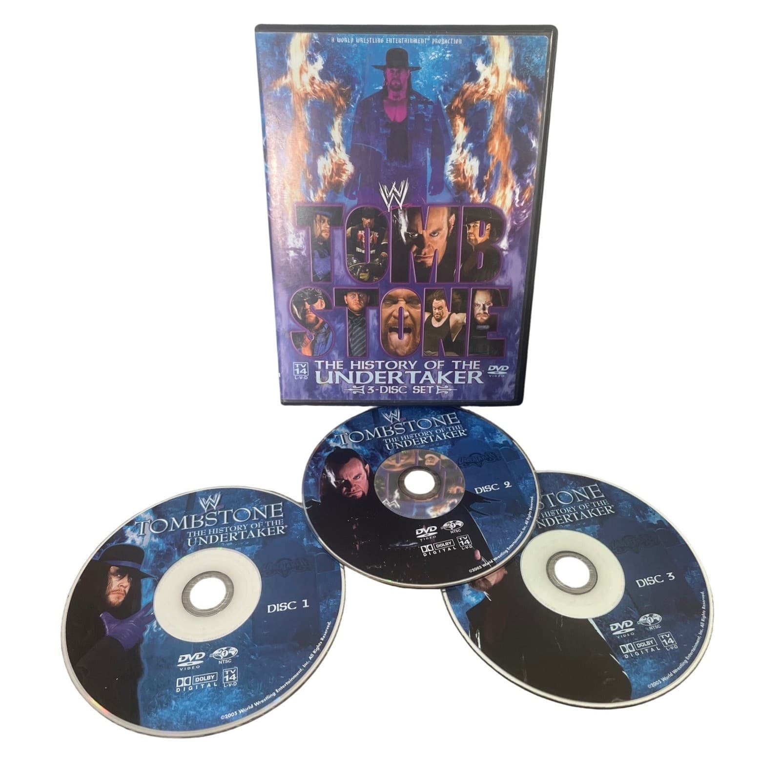 WWE Undertaker DVD Tombstone History 2005 3 Disc Set WWF Wrestling Matches