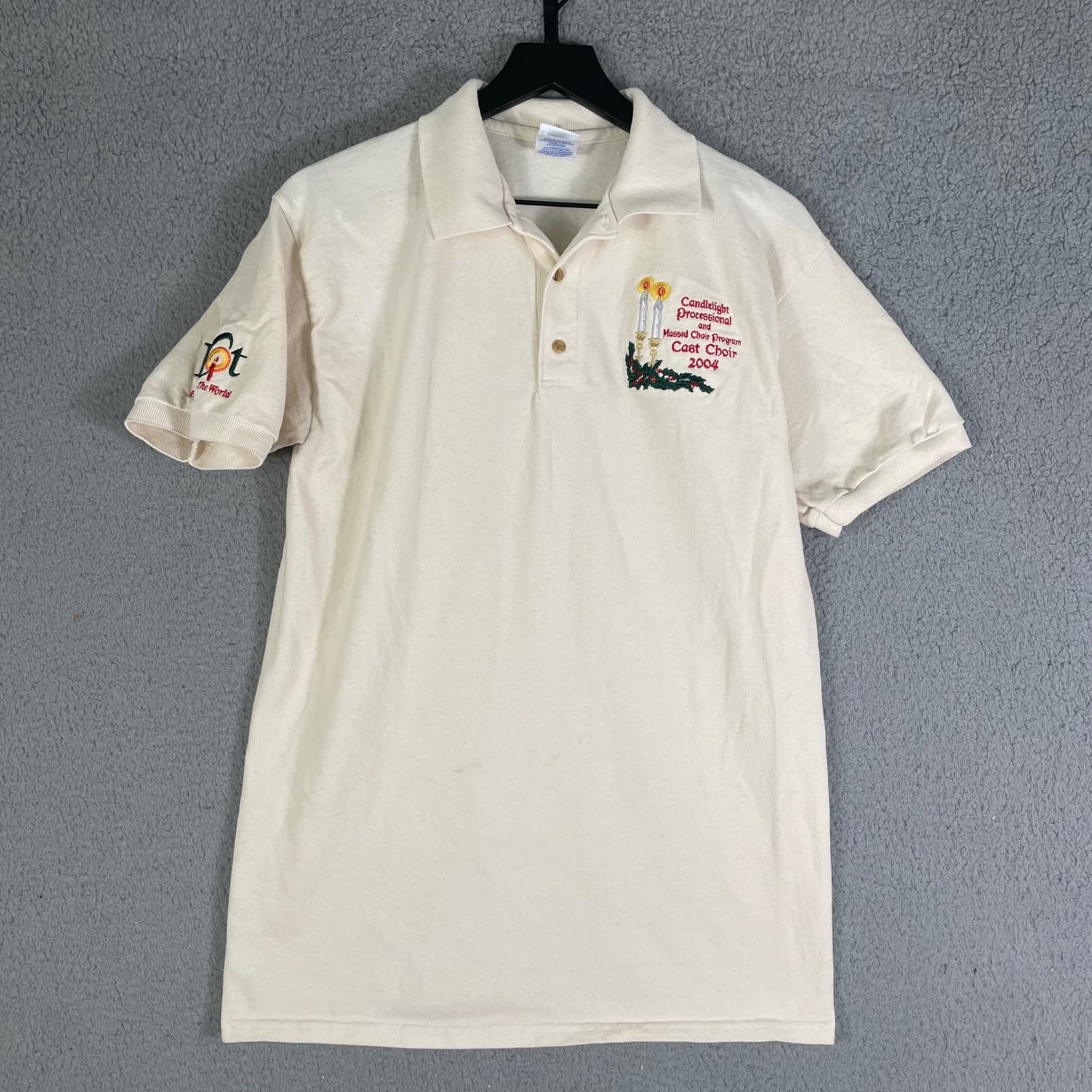 Disney EPCOT 2004 Cast Choir Polo Holidays Around World Shirt Adult M