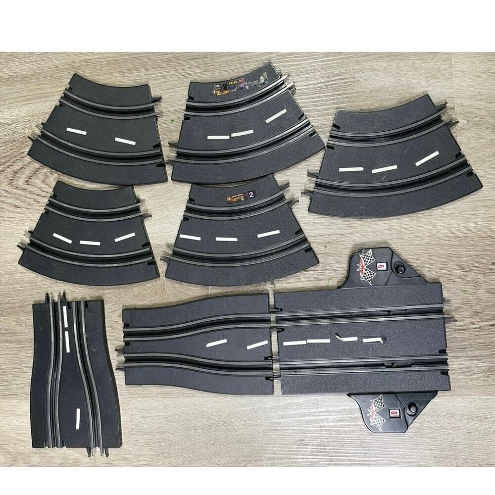 Golden Bright ACO Slot Car Track Lot Curved & Straight Pieces Racing Set