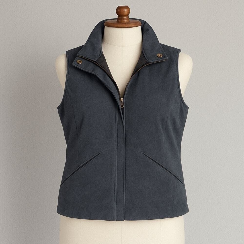 Columbia Vintage Gray Zip Up Utility Vest Women's Sz S Full Zip Pockets Outdoor