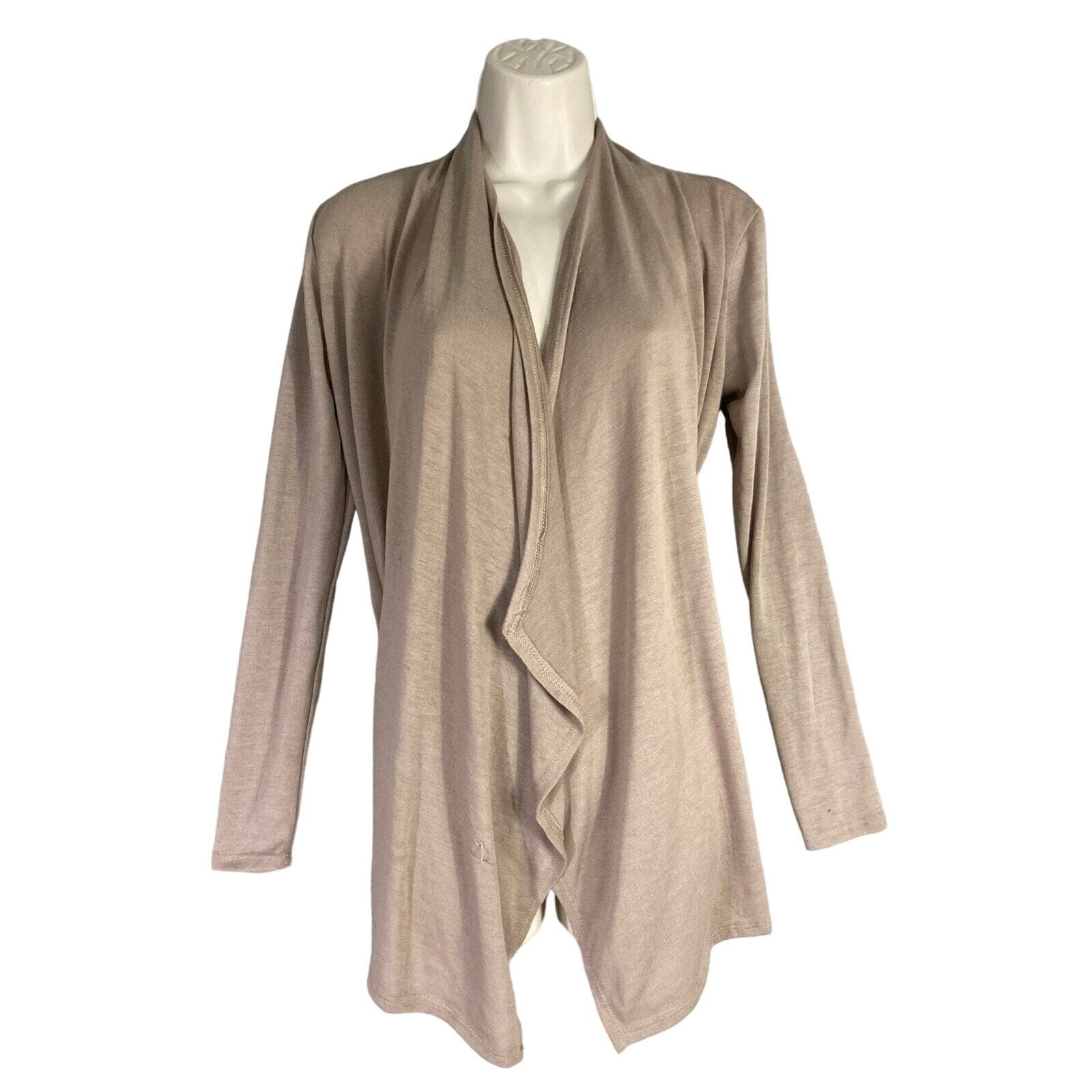 Rags & Couture Women's Beige Open Front Cardigan Size M Long Sleeve