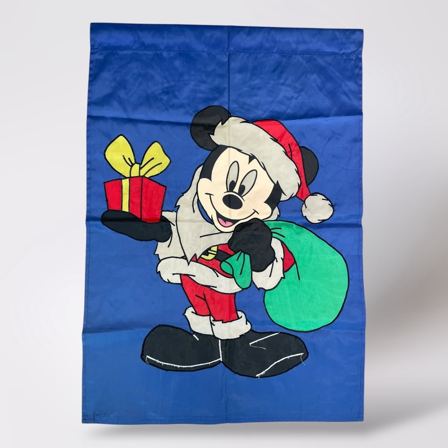 Disney Mickey Mouse Santa Christmas Garden Flag Holiday Decor