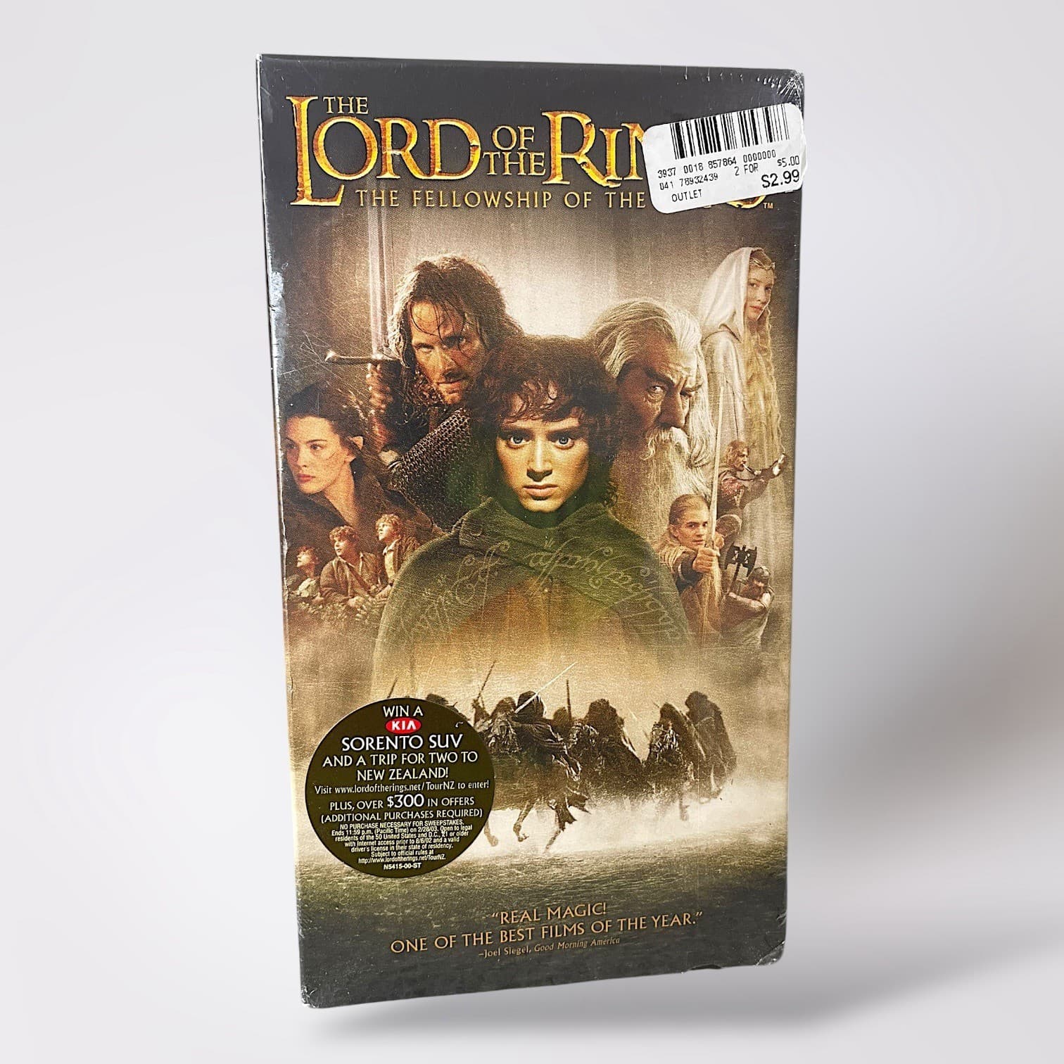 Lord of the Rings Fellowship VHS New Sealed 2002 LOTR Tolkien Movie
