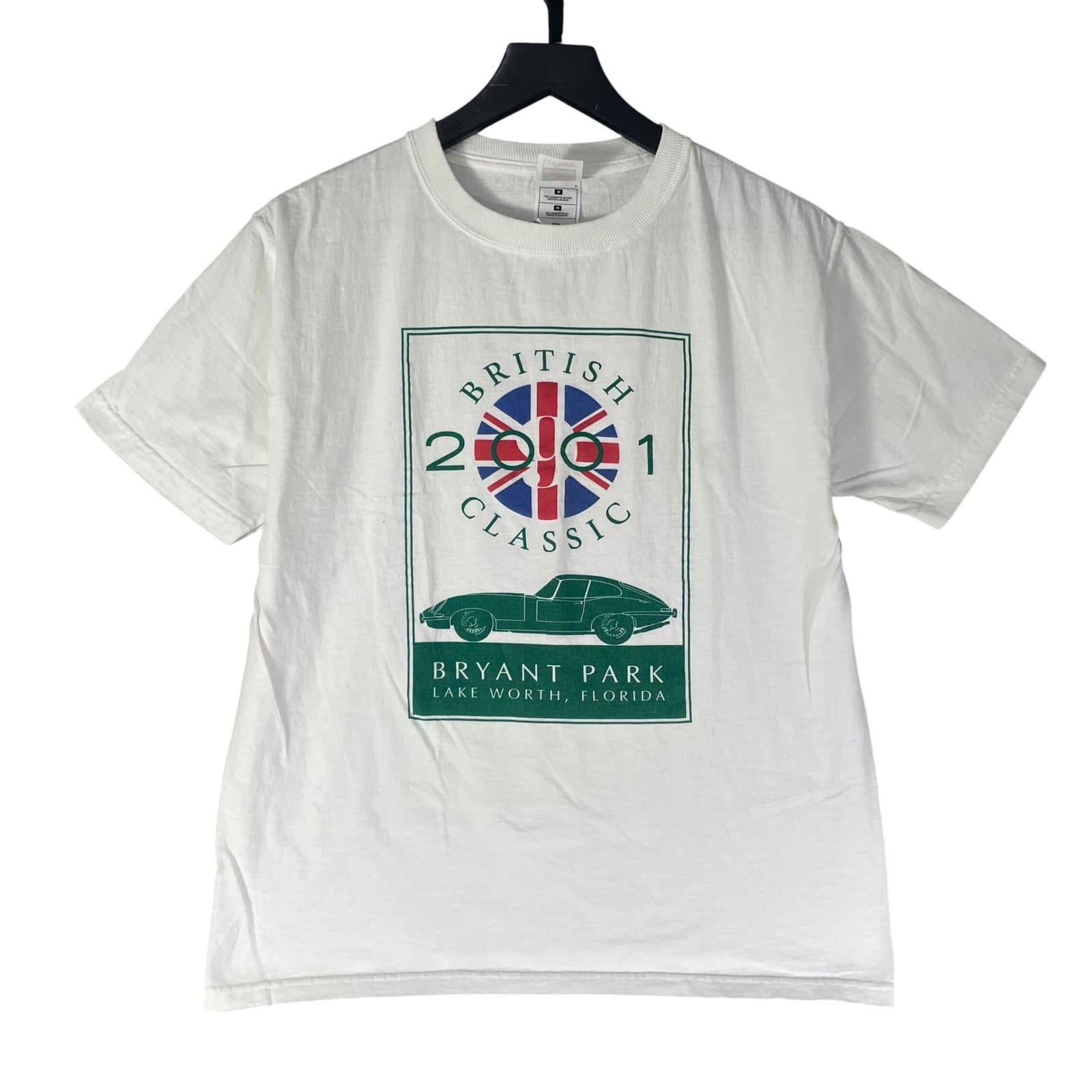 2001 British Classic Car Show Shirt Mens M Lake Worth FL Bryant Park Tee Vintage