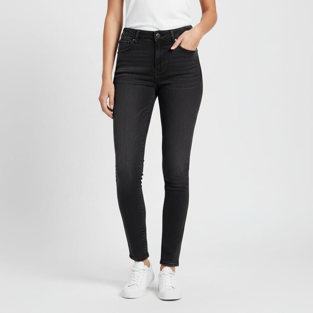 No Boundaries High Rise Skinny Jeans Juniors 15 Black Faded Charcoal Stretch