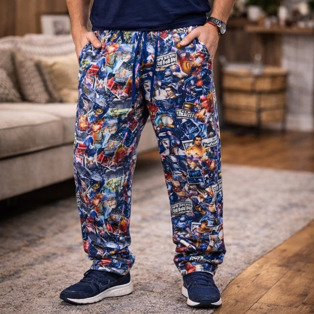 Star Wars Our Universe Pajama Pants Men M Disney Parks Comic Collage AOP Lounge