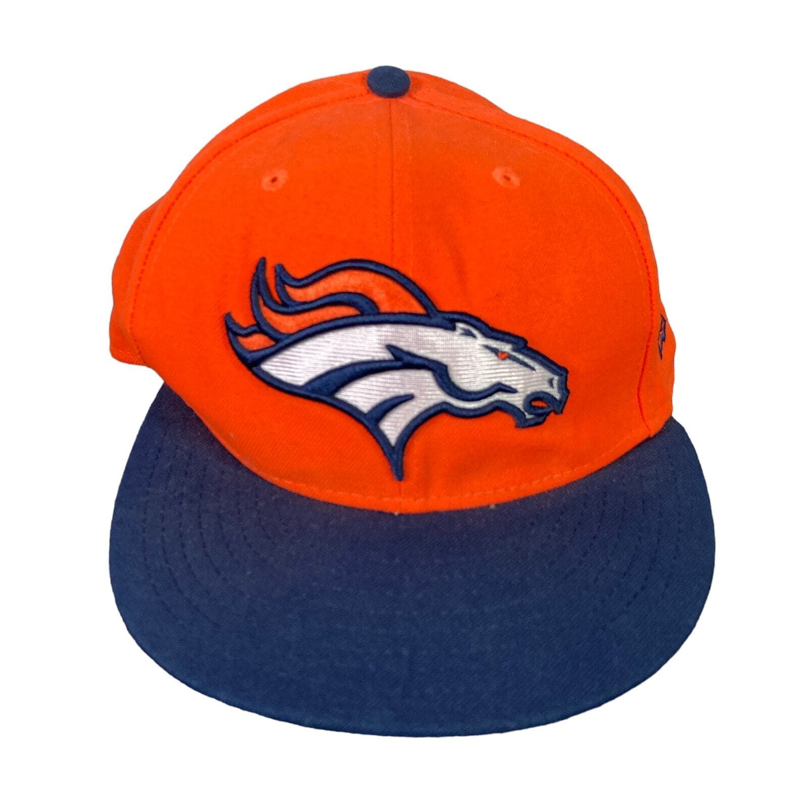 Denver Broncos New Era 59Fifty Fitted Hat Cap NFL Orange Navy Adult Unisex
