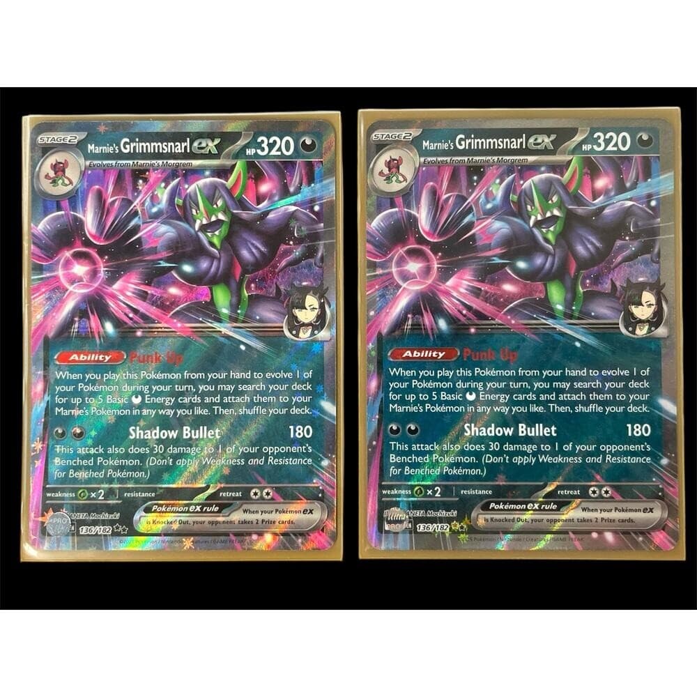 2025 Pokémon Marnie's Grimmsnarl ex Holo Lot x2 136/182 Shadow Scarlet Violet