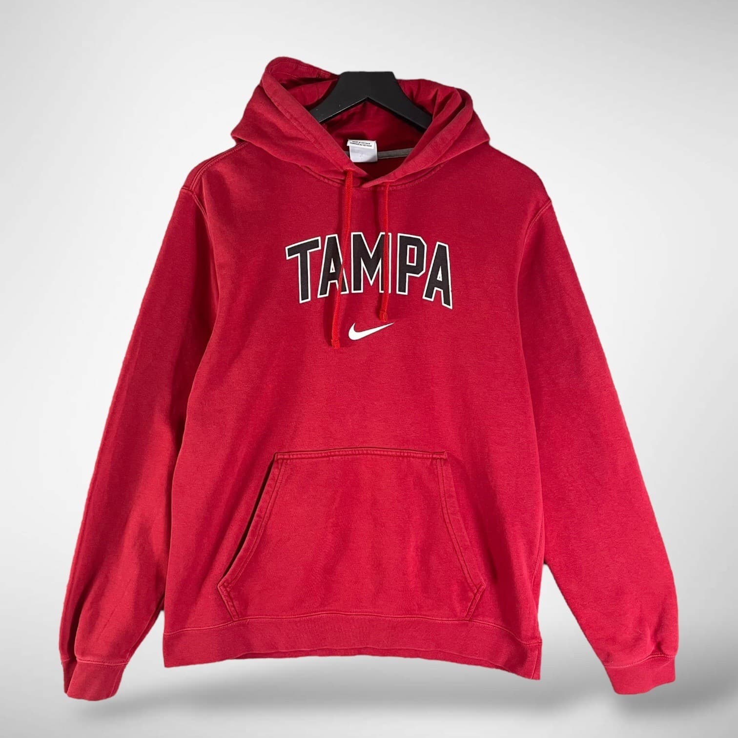 Nike Tampa Red Pullover Hoodie Sweatshirt Men's Medium Kangaroo Pocket