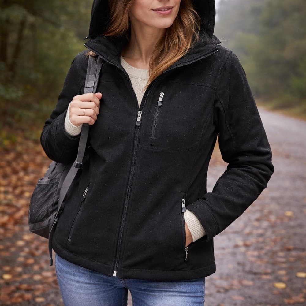 Calvin Klein Womens M Black Full Zip Jacket Cold Weather Outdoors Thermal Coat
