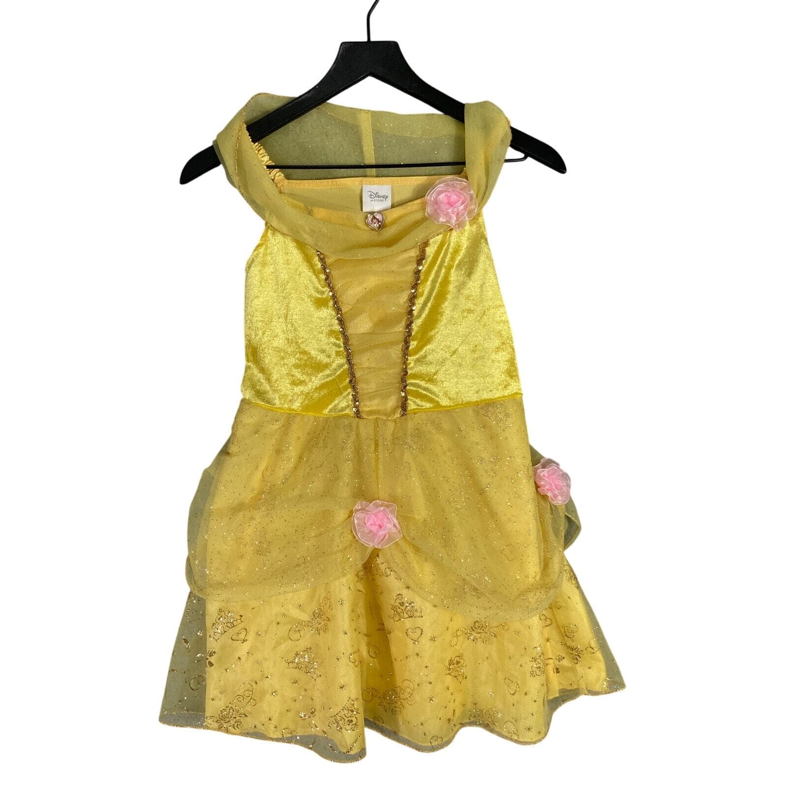 Disney Belle Beauty and the Beast Princess Costume Dress Girls Yellow Size 10