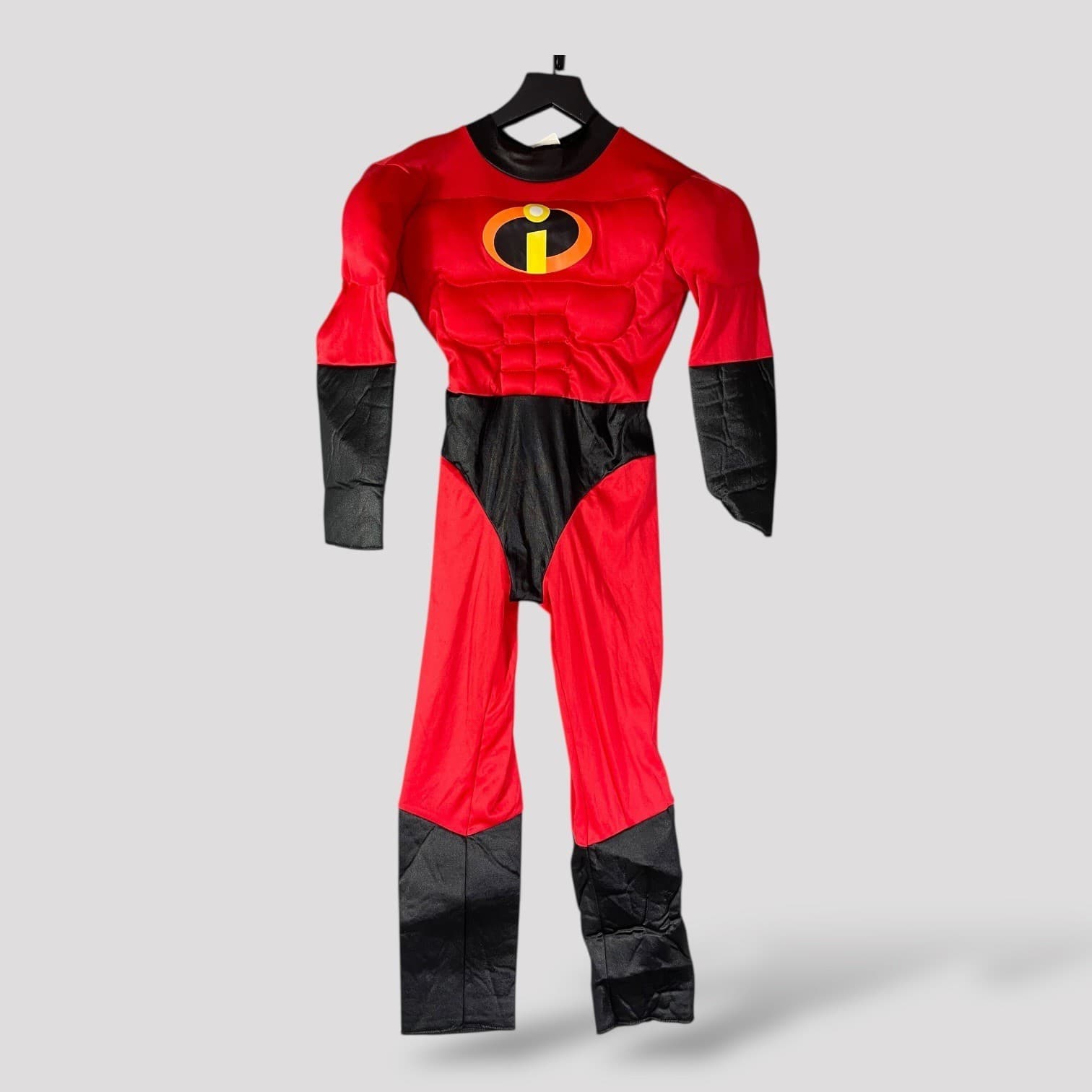 Disney Pixar Incredibles 2 Muscle Costume Suit Kids Size 7-8 Medium Red Black