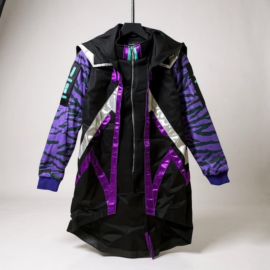Fortnite Kids XL Halloween Costume Jacket Purple Black Epic Games 2021 Cosplay