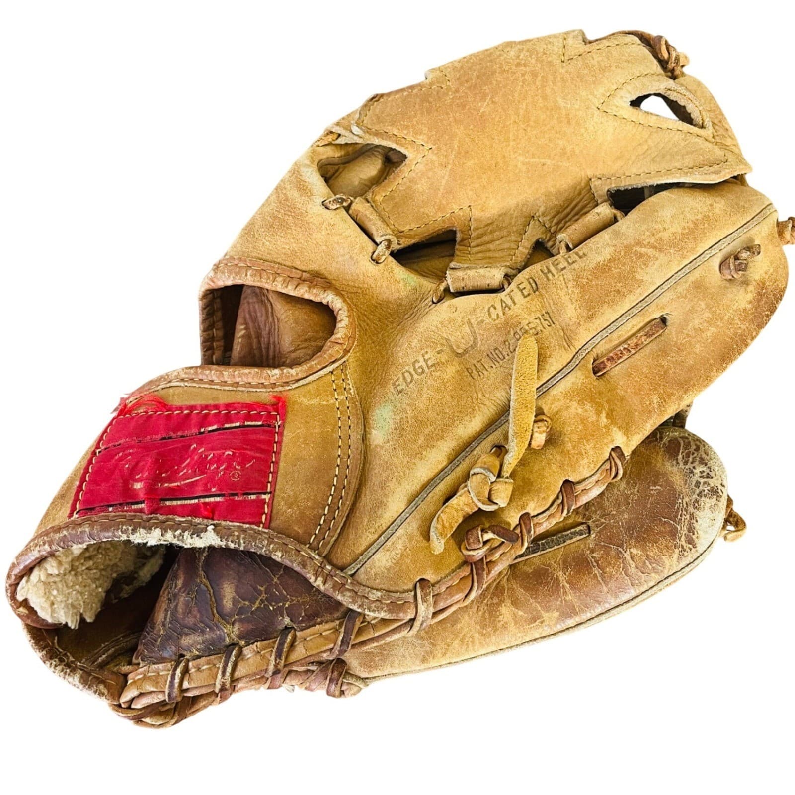 Vintage Rawlings DW10 Big Wheel Softball Glove Made USA Leather RHT Worn