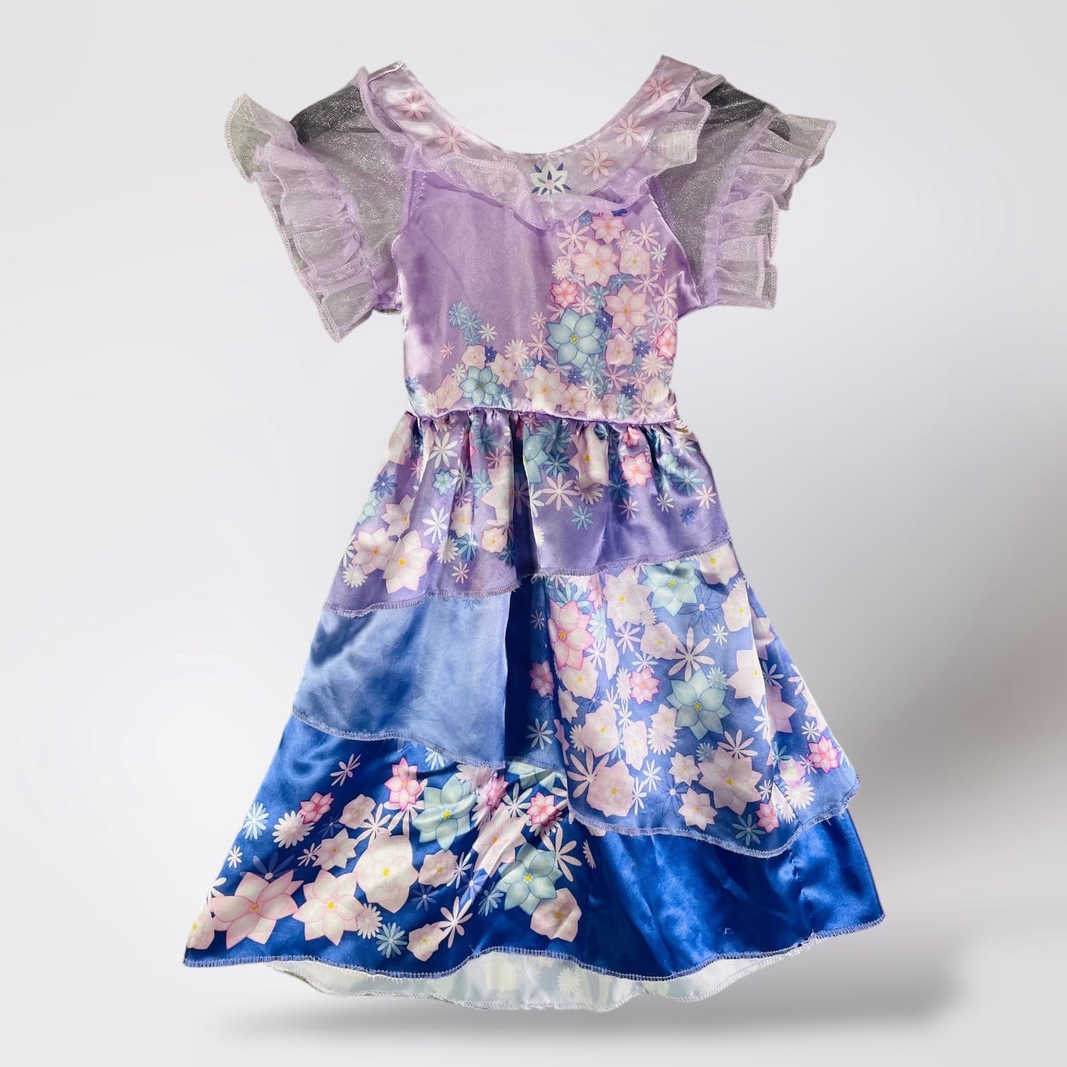 Disney Encanto Isabela Costume Dress Girls 4-6X Purple Floral Halloween
