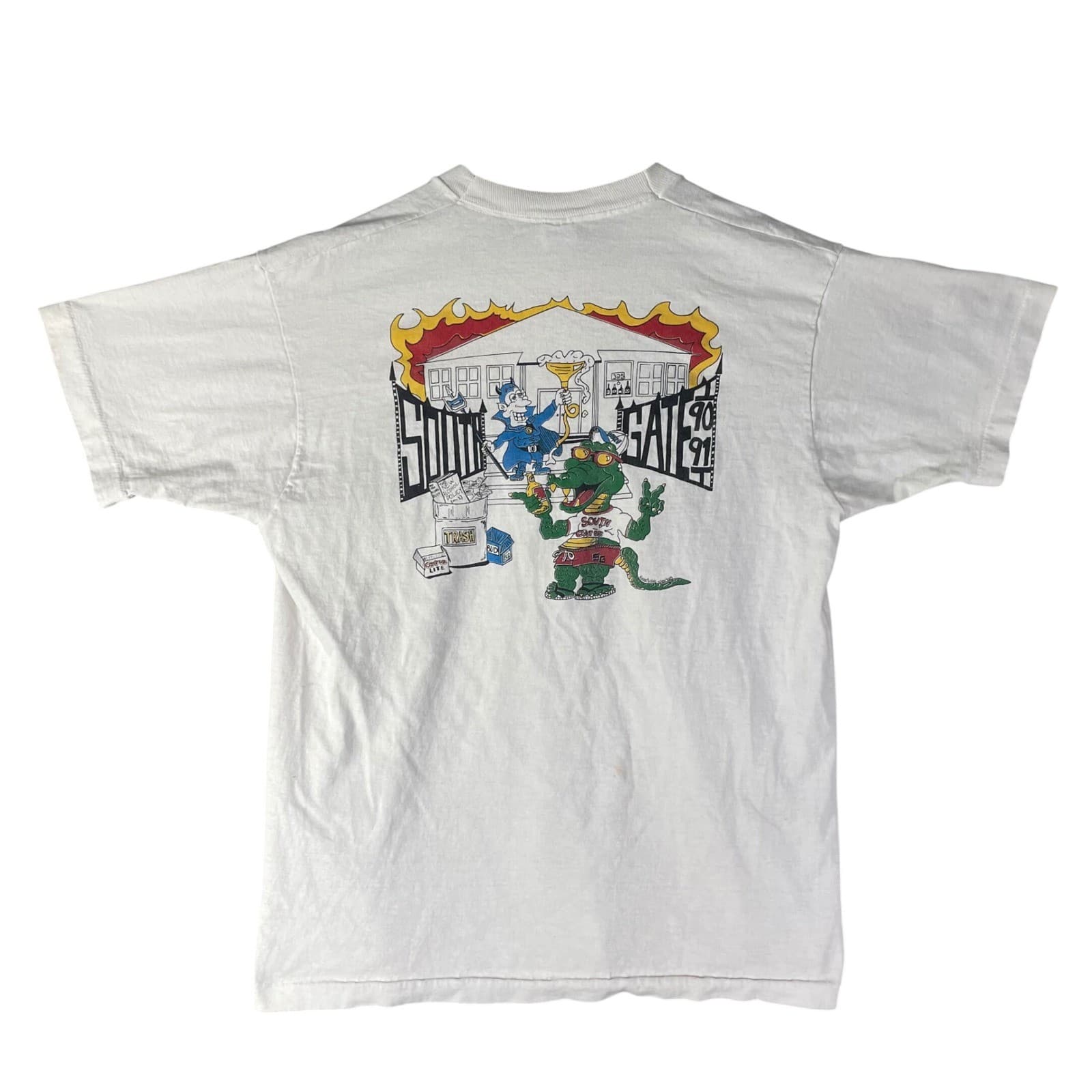 Vintage Florida Gators FSU Rivalry T Shirt XL 1990 91 South Gate Hell Tee