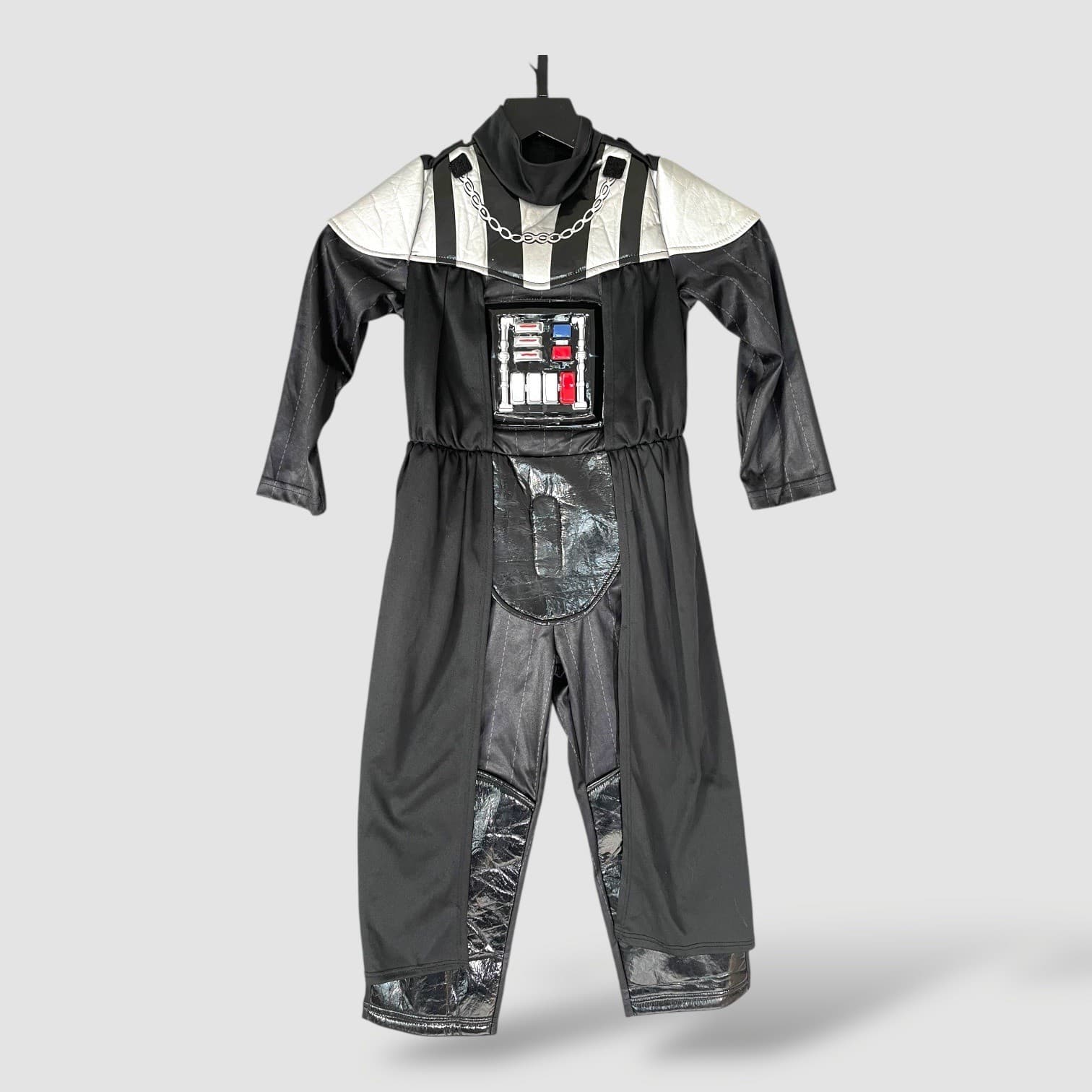 Star Wars Darth Vader Costume Kids Size 4 Disney Parks Jumpsuit Black Silver