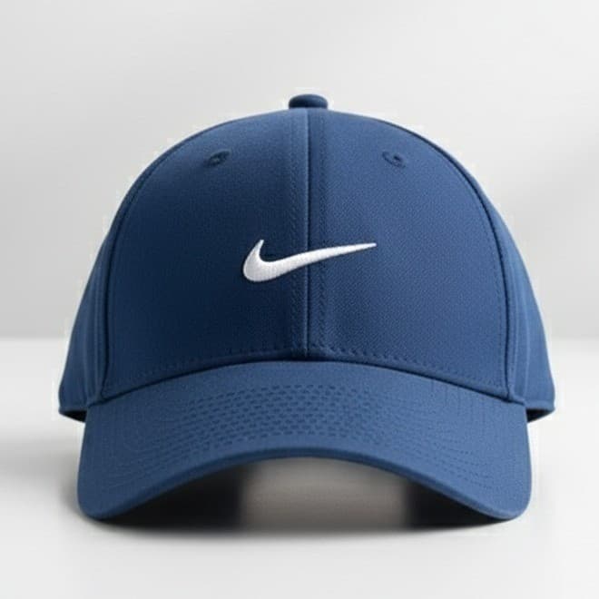 Nike Dri Fit Club Cap Hat Navy Blue Swoosh Adjustable S M Lightweight