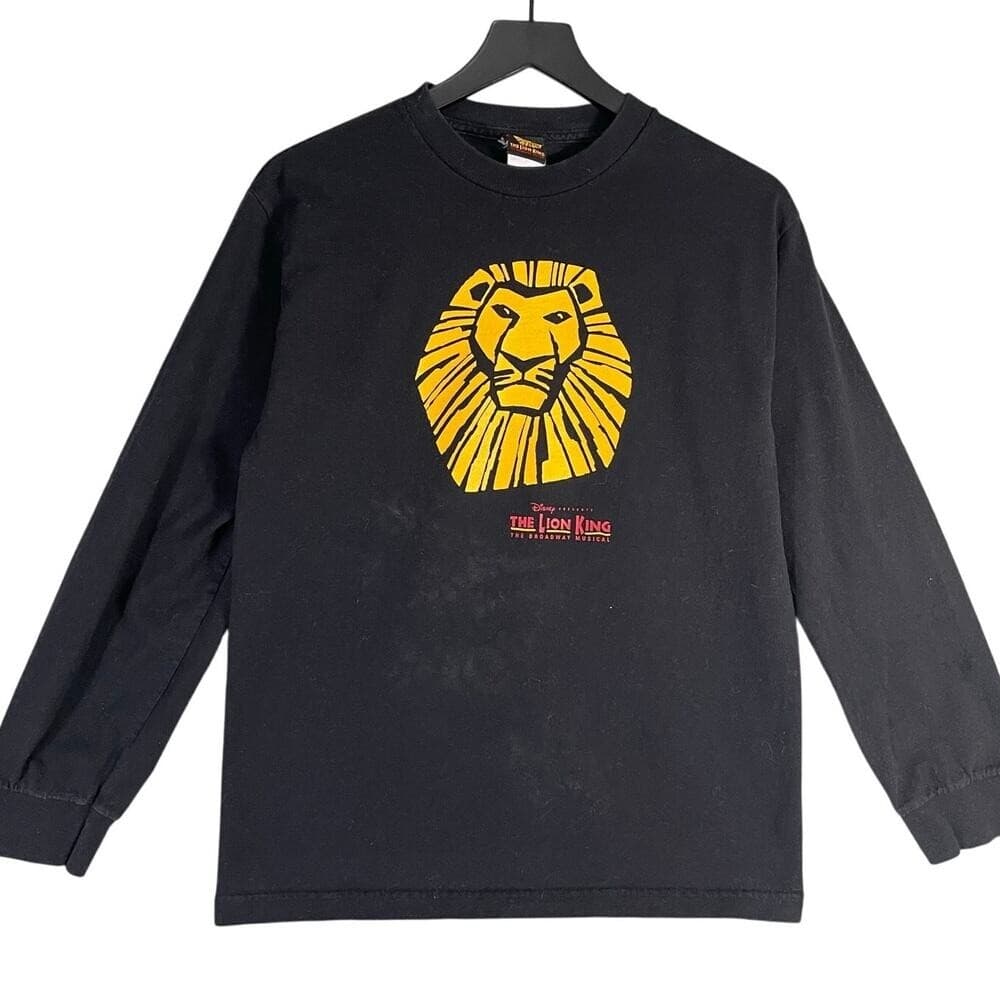 Vintage Disney Lion King Broadway Musical Black Long Sleeve Shirt Adult M